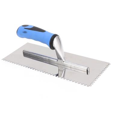 Imagem de Garosa Espátula de Entalhe Quadrado, Espátula de Azulejo de Aço Inoxidável Com Cabo de Borracha para Aplicação Precisa de Argamassa, Placa de Gesso de 280x115mm para Revestimentos de Piscinas de