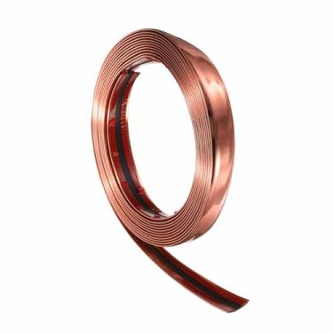 Imagem de HARFINGTON Moldura de acabamento de parede de 5 m x 2 cm, fita autoadesiva de PVC flexível para parede, teto, piso, armário, azulejo, borda, bordas, espelho, ouro rosa