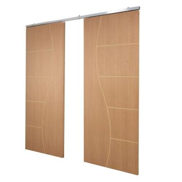 Imagem de Porta Dupla De Correr P- Verniz Frisada F07 - 210x160
