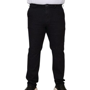 Imagem de Calça Masculina Sarja Elastano Semi Social Oversized Plus Size Shyros - Tamanhos 58 ao 66