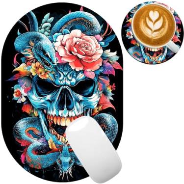 Imagem de TOEMZTFT Mouse pad pequeno, portátil, fundo de borracha antiderrapante à prova d'água, adequado para mouse sem fio, bandeja de teclado para laptop para homens e mulheres, viagem de escritório 18 x 27