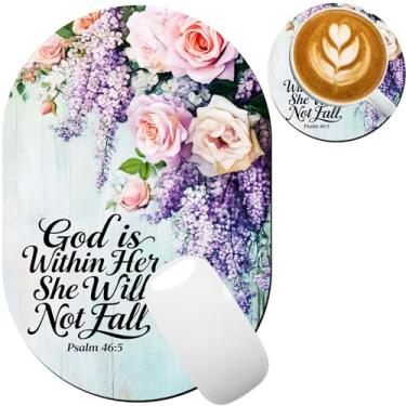 Imagem de TOEMZTFT Mouse pad pequeno, portátil, base de borracha antiderrapante à prova d'água, adequado para mouse sem fio, bandeja de teclado para laptop para homens e mulheres, viagem de escritório 18 x 27