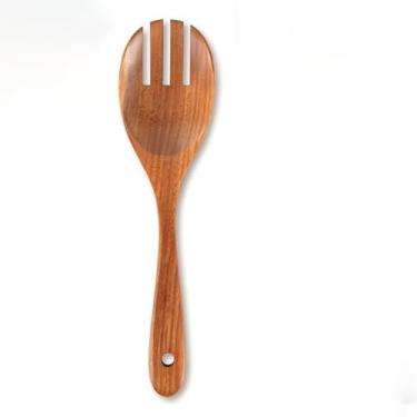 Imagem de Raspador de salada de madeira, 1 peça, adequado para mexer saladas, ideal para uso diário em cozinha doméstica, preparação de refeições leves e mistura de molhos