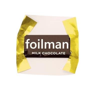 Imagem de Embalagem de alumínio – Pacote com 100 embalagens de barra de chocolate com suporte de papel grosso – Dobra e envolve bem – Melhor para embrulhar doces/barras de chocolate/presentes de 44 g – Tamanho