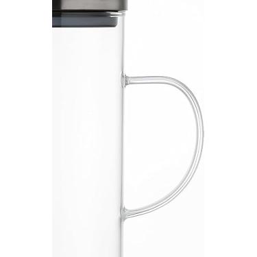 Imagem de Jarra de Vidro Borossilicato com Tampa de Aço Inox, 1,4L, Transparente, Resistente a Temperaturas, para Água, Sucos, Chá Gelado e Bebidas