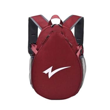 Imagem de KiBcsLic Bolsa para raquete de tênis Premium, Bolsa para raquete de badminton, Mochila para guardar raquetes, Alça de ombro ajustável, Mochila para tênis para, Vermelho