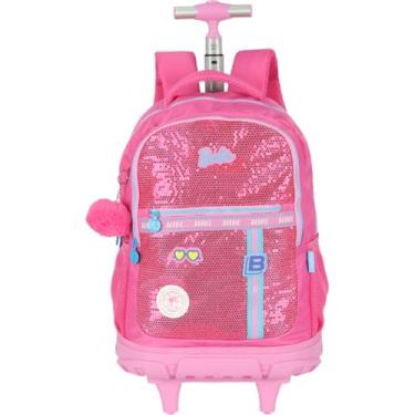 Imagem de Mochila com Rodinha, Luxcel, Barbie, Pink, G, com Paetê