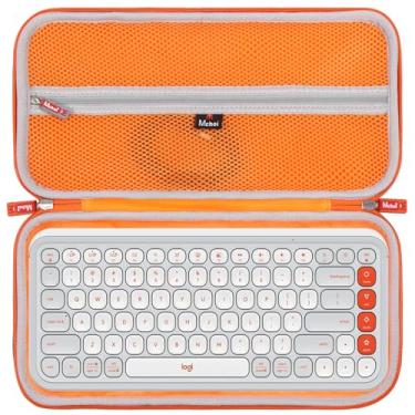 Imagem de Mchoi Capa de teclado compatível com teclado Logitech POP ICON Keys (cinza, laranja, capa POP ICON)