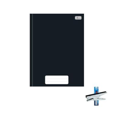 Imagem de Kit Caderno Brochura Capa Dura Pepper Preto 80 Folhas + Caneta Esferográfica Spiro 0.7mm Kit com 03 Unidades + Grampeador Alicate HP45 Para 30 Folhas