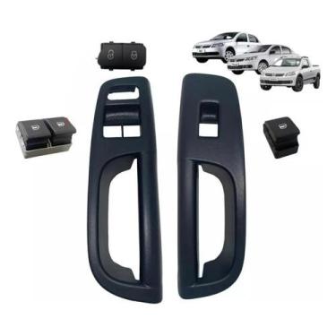 Imagem de Botão E Moldura Puxador de Vidro do Gol G5 G6 G7 G8 Moldura Original -