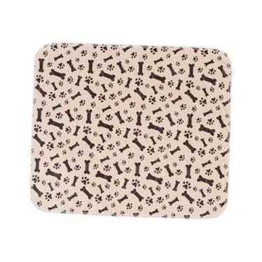 Imagem de Gralara Tapete higiênico lavável para cães, leve, impermeável e absorvente, ideal para maternidade, cercado, caixa de transporte e cama. À prova de, Ossos Marrons