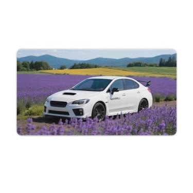 Imagem de HouLaiZhe JDM Tapetes de mesa de carro branco esportivo WRX Lavanda Gaming Mouse pads de mesa grandes para teclado de mesa tapete de computador 40 x 75 cm