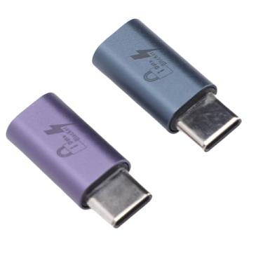 Imagem de GOWENIC 2 PCS USB C para C Bloqueador de Dados, Anti Juice Jacking Recusar Hackear Bloqueador de USB Apenas para Carregamento Seguro Liga de Alumínio Eliminação de Possibilidades de