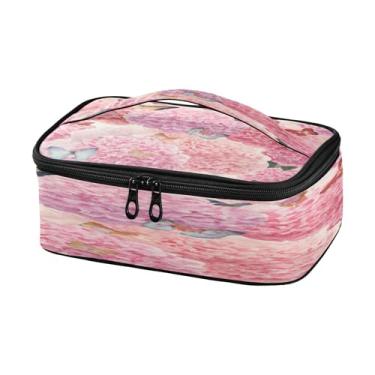 Imagem de Burbuja Lancheira térmica borboletas rosa Hydrengia para homens e mulheres, mini lancheira reutilizável Lancheira portátil com alça para trabalho, viagem, piquenique