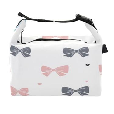 Imagem de STAYTOP Lancheira fofa de gravata borboleta com fivela, lancheira isolada para meninos e meninas, lancheira térmica para trabalho escolar