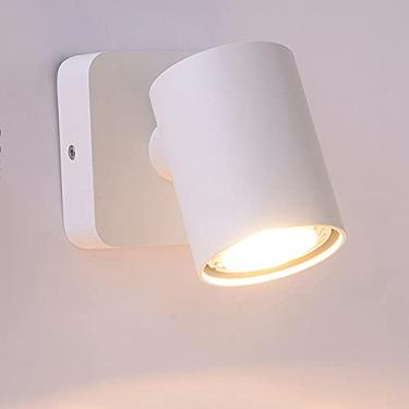 Imagem de Refletor de parede LED com interruptor, luminária de cabeceira giratória para leitura, arandela de parede para iluminação interna, ideal para cabeceira de cama ou fotos.