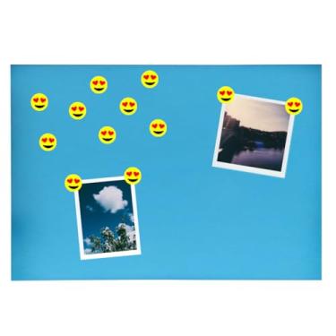 Imagem de Mural De Fotos 40x60 + 12 Imãs Quadro Painel de Avisos e Recados (Azul)