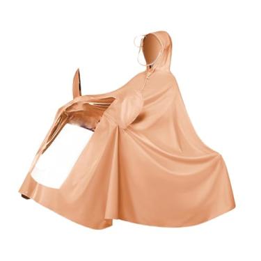 Imagem de KiBcsLic Capa de chuva com capuz para ciclismo, jaqueta impermeável à prova de vento, poncho de chuva para motociclismo para adultos, com Capa Espelhada