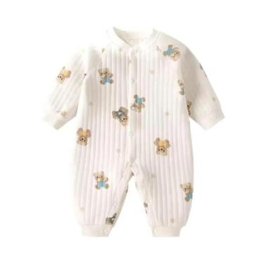 Imagem de Macacão De Inverno Para Bebês Meninos E Meninas Com Mangas Longas Em F