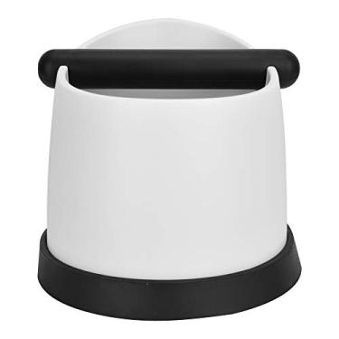 Imagem de Café de plástico grande Ainoli Caixa de batida para café expresso Grãos de café (Branca)