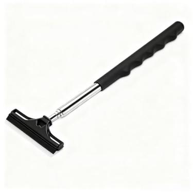 Imagem de Limpador de espelho retrovisor de carro/motocicleta, alça extensível, substituição do limpador de para-brisa, ferramenta ergonômica de remoção de água para raspador (preto)