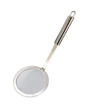 Imagem de Colher de escumadeira multifuncional de 33 cm, filtro separador de óleo de aço inoxidável para suco, café, chá, legumes