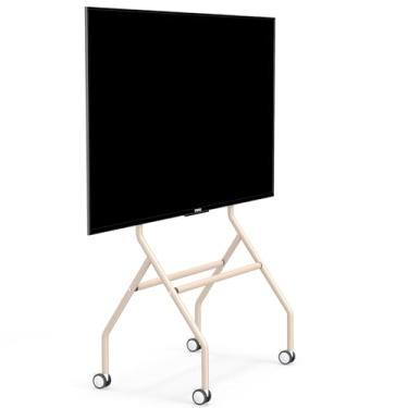 Imagem de Cavalete Artístico Rolante com Tela LCD LED de 49 a 75 Polegadas, Suporte de TV para Estúdio Móvel, Suporte Ajustável para TV