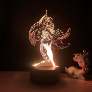 Imagem de Luz noturna LED 3D: Plants vs Zombies, Beelzebuls, mudança de cor