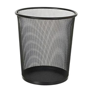 Imagem de Lixeira De Metal Aramado Para Escritório 10 Litros Preta - Tn Office