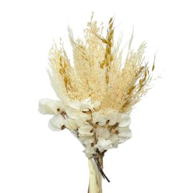 Imagem de Buquê flores secas desidratadas noiva festa evento decoração de casa, Wedding Venues & Home Altars, Long-Lasting Beauty Without Care(branco)
