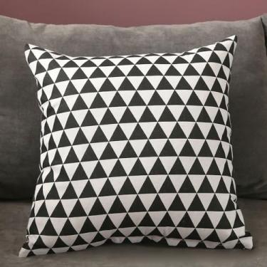 Imagem de HEEPDD Capa de Almofada para Casa, Capa de Almofada de Linho Confortável e Versátil Com Zíper Requintado, para Decoração de sofá de Sala de Estar (45x45)