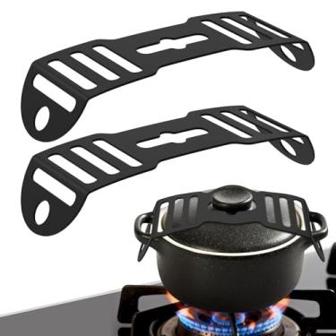 Imagem de Alça de bloqueio de tampa de silicone para fogão lento (6/7/8 litros) Alça universal de silicone resistente ao calor, design sem derramamento, acessórios de transporte