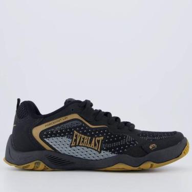 Imagem de Tênis Everlast Forceknit Low Preto e Dourado, 41