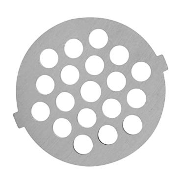 Imagem de AMONIDA Liga Triturador de Carne Placa Picador Disco Lâmina Afiada Fácil Limpo Seguro para Cozinhar Família Prata 5/7mm Buraco (Furo redondo pequeno de 7mm)