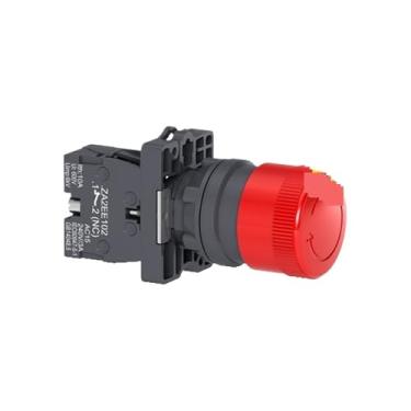 Imagem de Botão de parada de emergência Φ30 Interruptor de parada de emergência (redefinição de rotação), vermelho, 1NC | XA2ES442
