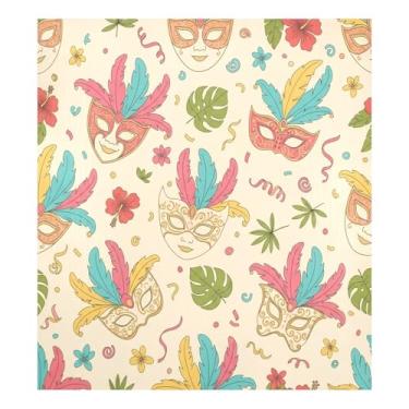 Imagem de Blueangle Máscara de carnaval para máquina de lavar louça, decoração de capa frontal para lava-louças, adesivos de eletrodomésticos, adesivos de eletrodomésticos, 58 cm C x 66 cm adesivo magnético