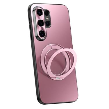 Imagem de HAOMRIYL Capa para Samsung Galaxy S26 Ultra/S26 Plus/S26, Anel Giratório, Suporte para Câmera, Proteção Antiqueda, Slim PC, Roxo, S26 Ultra