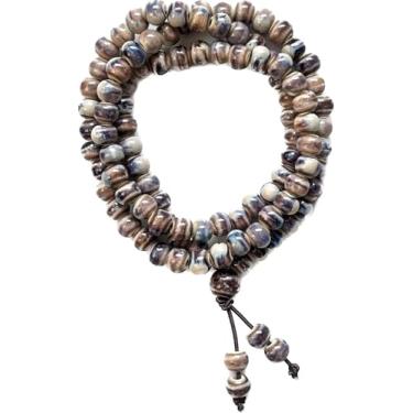 Imagem de Pulseira feminina nativa americana fofa colorida de cerâmica com 3 fileiras de largura empilhável com contas elásticas vintage joias nativas boêmias, hippie, colar para mulheres, Medium, Cerâmica
