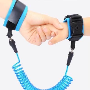 Imagem de Pulseira Guia Infantil de Segurança Proteção para Criança Pulso Anti Perda Premium (Azul)