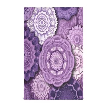 Imagem de Wassud Toalhas de cozinha Mandalas abstratas toalhas de prato de cozinha 1 pacote panos de prato macios com laço para pendurar toalha de mão de secagem rápida super absorvente toalhas de chá de mesa