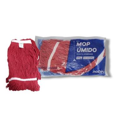 Imagem de Kit 5 Refil para Mop Úmido Ponta Dobrada Vermelho Nobre 340G  GOEDERT 