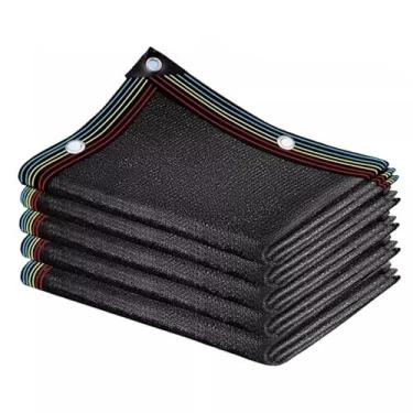 Imagem de Pano de proteção solar ao ar livre - Bloqueia raios UV com rede de malha durável para pátio, jardim, estufa e plantas - Capa de vela preta versátil 2 x 8 m (7'x26')