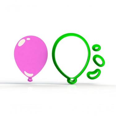 Imagem de Cortador Balão Bexiga Modular Tamanho 6 Cm