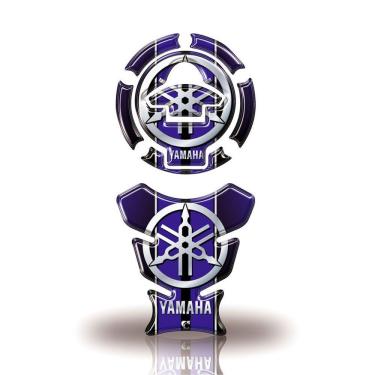 Imagem de Adesivo Protetor De Tanque E Bocal Moto Yamaha Diapasão Azul