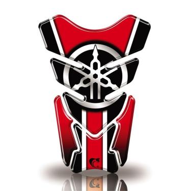 Imagem de Protetor De Tanque Adesivo Moto Factor Fazer Yamaha Diapazão Vermelho