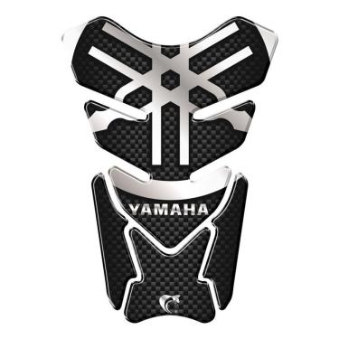 Imagem de Adesivo Resinado Protetor De Tanque Moto Qualquer Moto Yamaha Preto Prata