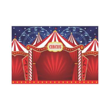 Imagem de Painel De Lona Circo Roda Gigante - Fabrika de Festa, 500x250cm