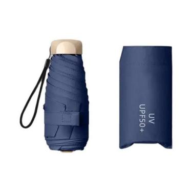 Imagem de Guarda-chuva Compacto Ultra-Leve Com Proteção UV, Dobrável, Cabo De Aç