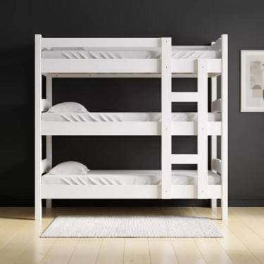 Imagem de Treliche de Madeira Maciça Reforçada Grade Proteção Branca - Repleta