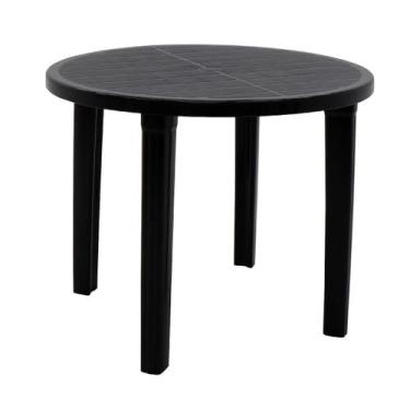 Imagem de Mesa Tramontina Cassino 90 cm em Polipropileno Preto